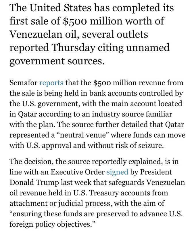 No Madelein, a un fondo en #Qatar y manejado por #EEUU.