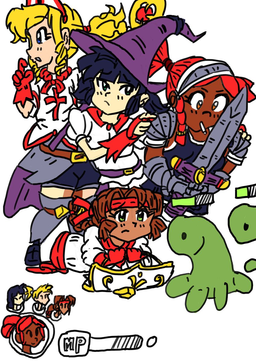 ca3works's tweet photo. Now colored.

#fanart #blobber #RPGツクール #2D #cartoons #animegirls #isekai #dungeonsanddragons https://t.co/3JZTmlDPVG