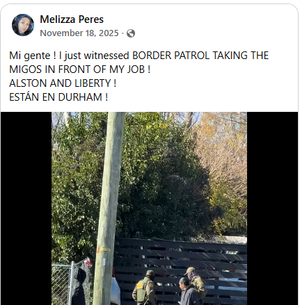 GregHoytLET's tweet image. The person taking this video is 35-year-old Melizza Gomez-Peres from Durham, NC (she's a bit far from home here, went viral last November over an anti-ICE post outside her job at Salvation Army). Guess she's a fulltime lefty terrorist now.