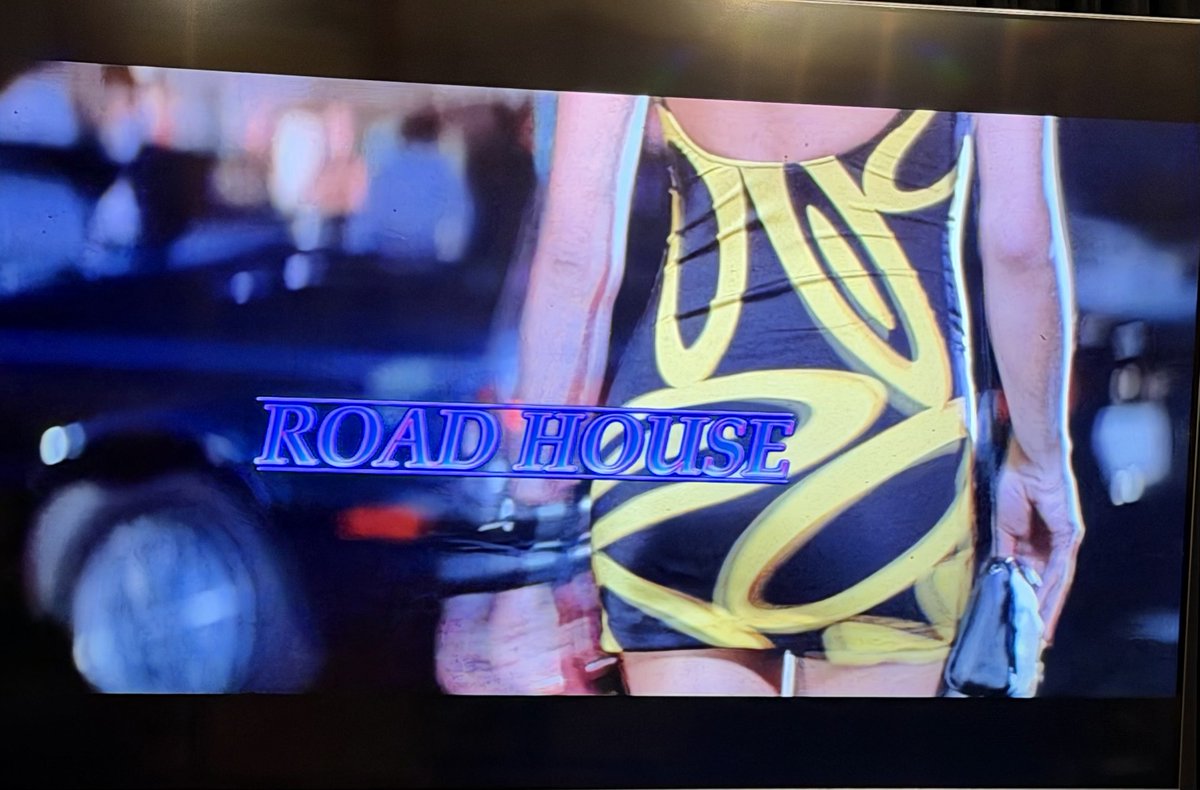 VinnieTortorich's tweet photo. The rule is if it’s on, it must be watched! #Roadhouse #Swayze https://t.co/Vb2DFHp5Qb