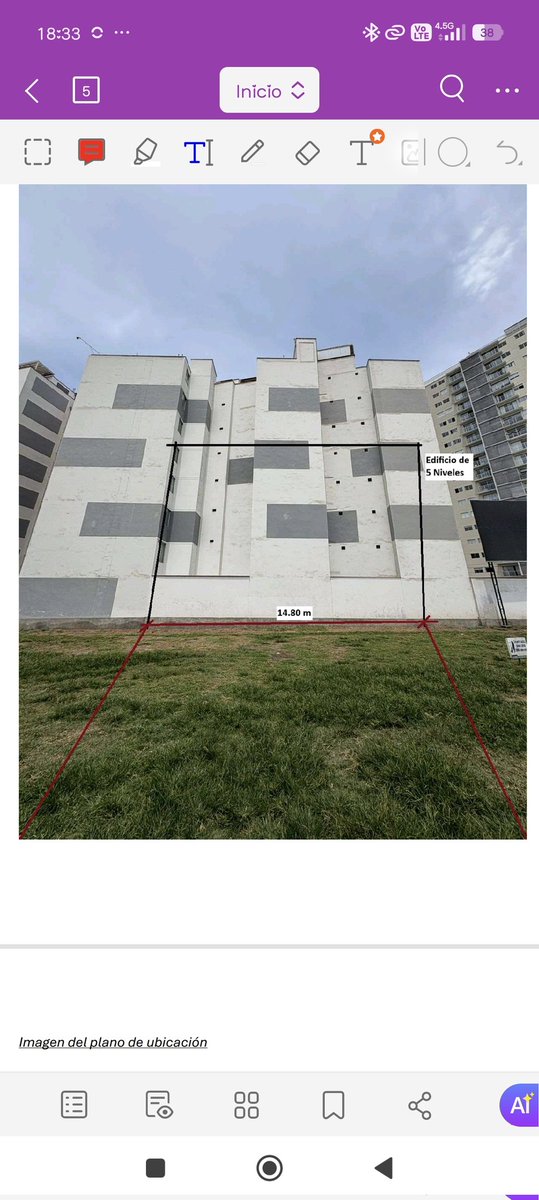 Dafraro's tweet photo. @TechitoBruce aquí la proyección. Al parecer, taparía las áreas de ventilación del edificio colindante. Por favor requerimos su pronunciamiento https://t.co/Q2hLHuQPxx