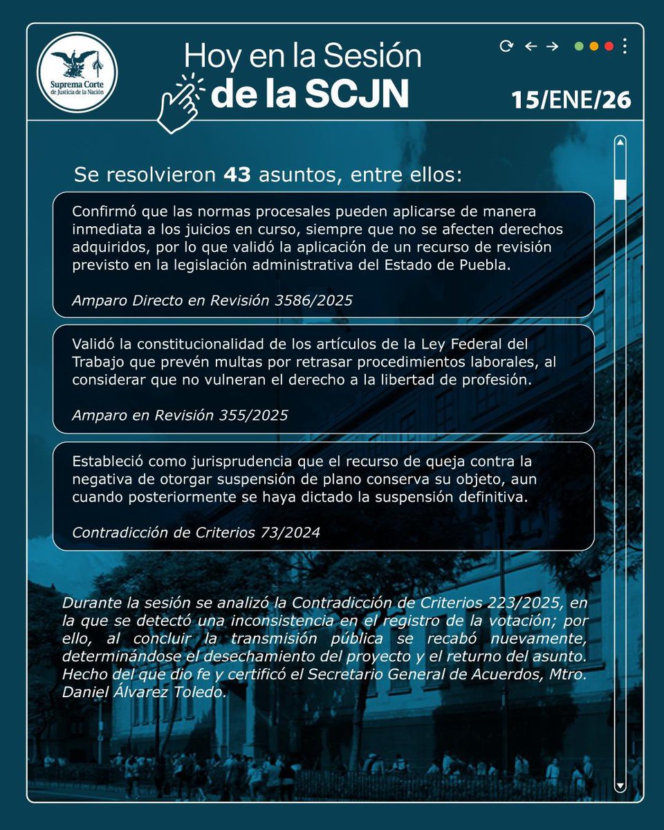 Conoce lo que sucedió #HoyEnLaSesión de la Suprema Corte de Justicia de la Nación.