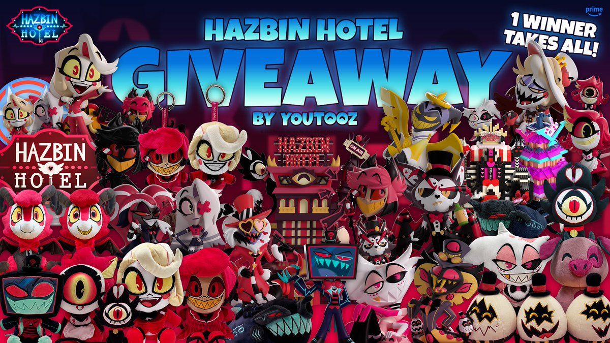 ITS OUR TURN TO GIVE STUFF AWAY BABY!!! 

We are giving out our entire Hazbin Hotel collection to one lucky fan! To enter follow <a href="/hazbintooz/">hazbintooz</a> and <a href="/youtooz/">youtooz</a>, retweet this post, and comment “TRUST US WITH YOUR GIVEAWAYS” 😈

The winner will be announced sometime on January 22nd!