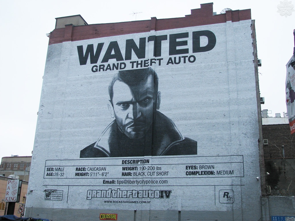 GTAVI_Countdown's tweet photo. GTA 4 marketing murals (2008). https://t.co/LqLVjS2dWe
