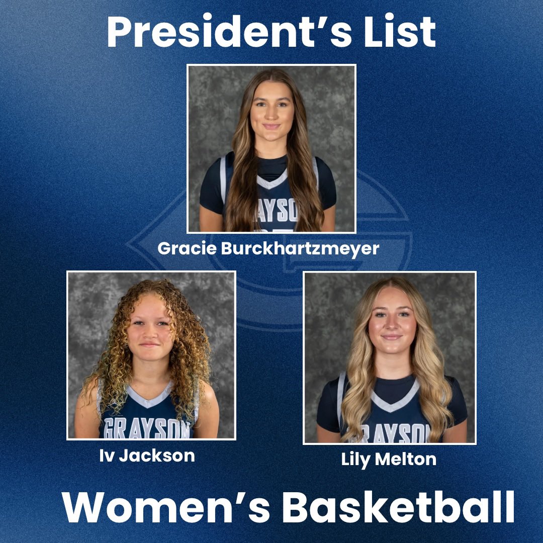 GraysonWBB's tweet photo. Locked in on the court, dialed in in the classroom. 

Congratulations to these student-athletes for maintaining a 4.0 GPA last fall!

@CoachBSimm0 https://t.co/lxWJYEHMN9