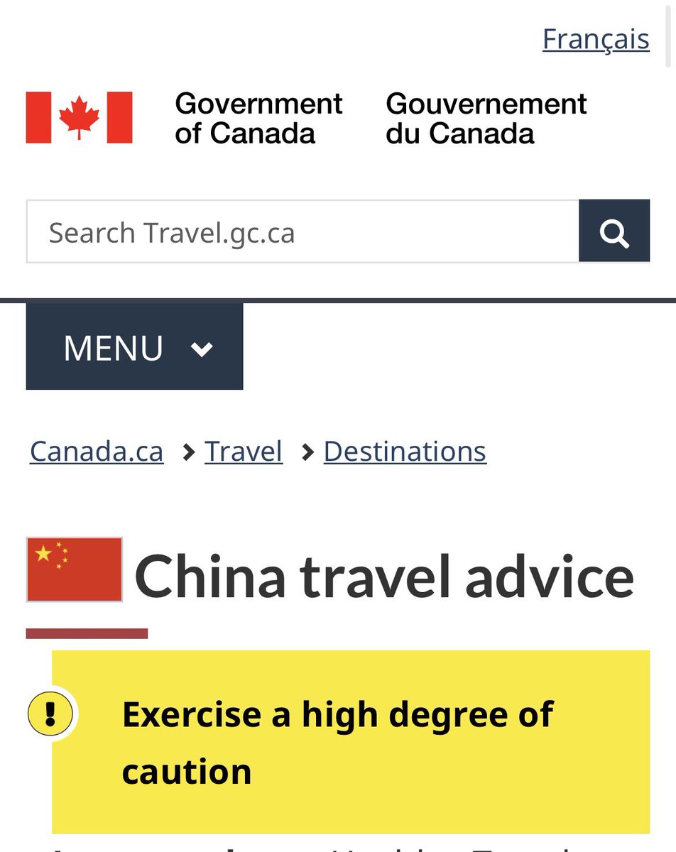 wealthmoose's tweet image. 🚨 REALITY CHECK 🚨

🇨🇦 Government of Canada travel advisory on China:

⚠️ “Exercise a high degree of caution”
📅 Updated Jan 12, 2026

Yet this is the same country @MarkJCarney and senior Liberal leadership are actively promoting as a source of:

• “certainty”
• “stability”
•…