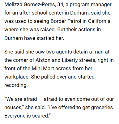 GregHoytLET's tweet image. The person taking this video is 35-year-old Melizza Gomez-Peres from Durham, NC (she's a bit far from home here, went viral last November over an anti-ICE post outside her job at Salvation Army). Guess she's a fulltime lefty terrorist now.