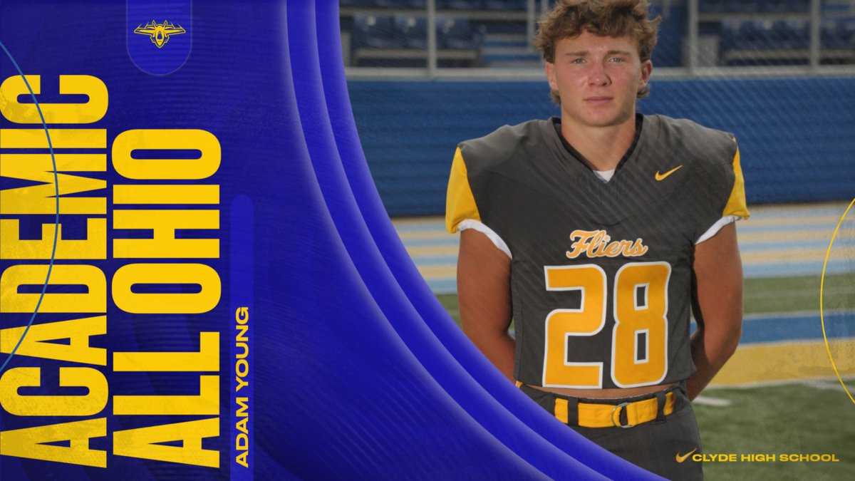 FlierFootball's tweet image. Congrats to Senior Adam Young who was recently named to the OHSFCA All Academic Team.  Congrats AY!
