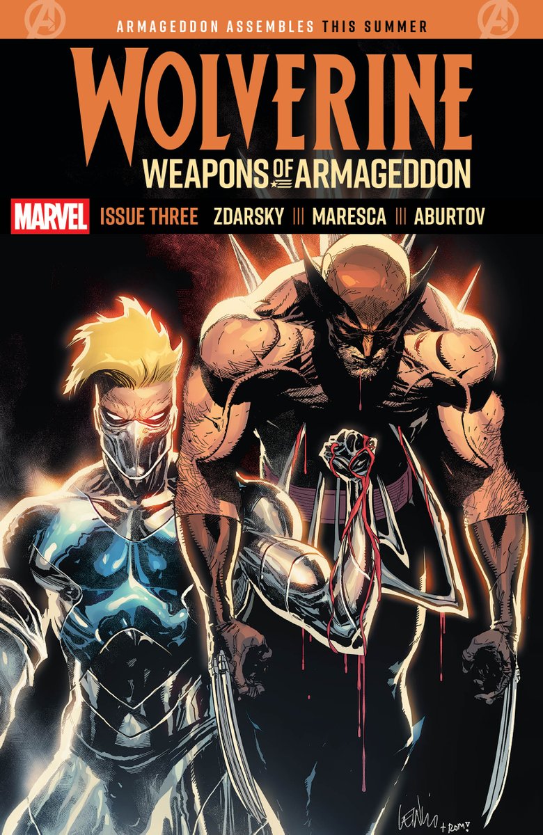 This April, ‘Captain America’ #9-10 and ‘Wolverine: Weapons of Armageddon’ #3 deliver the three key chapters in the lead-up to ‘Armageddon,’ a new #MarvelComics event arriving this summer. 

Here’s what’s to come 🧵 ⬇️ 

🎨: Valerio Schiti, Leinil Francis Yu