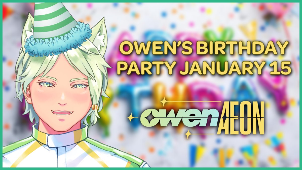 Hii Mechanics~ 👋 💚 Tonight! My little birthday party with friends 🎂 We'll play some games and yap and have a good time together. I'd love to see you there ✨  

8pm ET / 5pm PT - on Twitch 🟣
