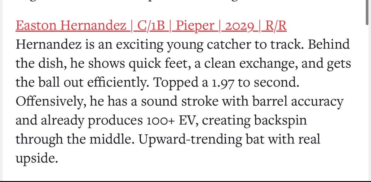 eherny_15's tweet photo. Thank you @PrepBaseball_TX for the kind words. Just getting started!

@KilgoKyle27 @prepbaseball @TwelveBaseball @TwelveRecruits @BaseballPieper @TheBryanArias https://t.co/eY0RJYqBpM