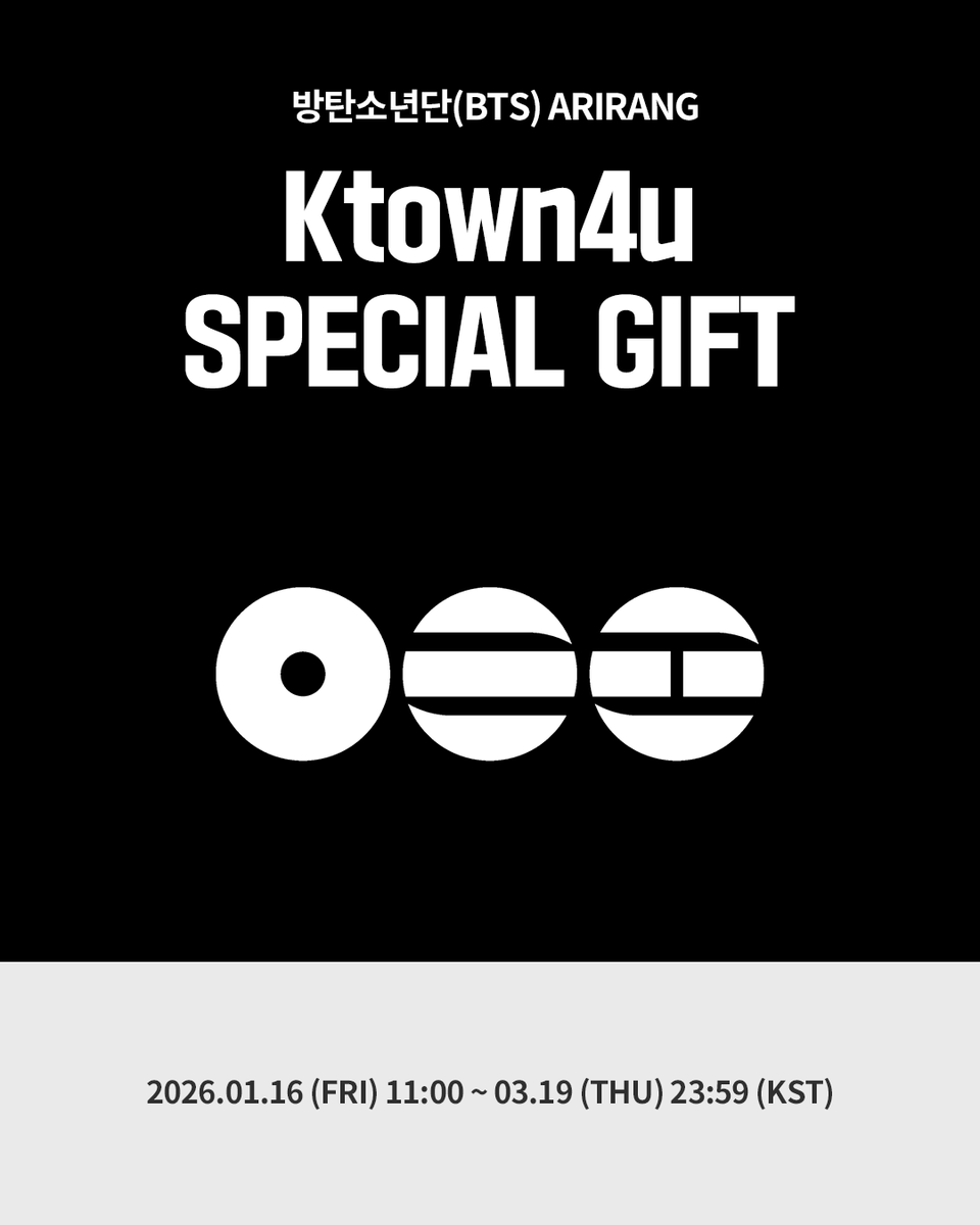 Ktown4u_main's tweet image. [💿] #방탄소년단 #BTS
방탄소년단(BTS) ARIRANG
#케타포 예판 특전 이벤트

ARIRANG (Rooted in Korea Ver. / Rooted in Music Ver.) / ARIRANG (Living Legend Ver.) 랜덤 1종 구매시 
🔴내지컷 포토카드 7종 중 1종 증정
 
ARIRANG (Rooted in Korea Ver. / Rooted in Music Ver.) 세트 구매시…