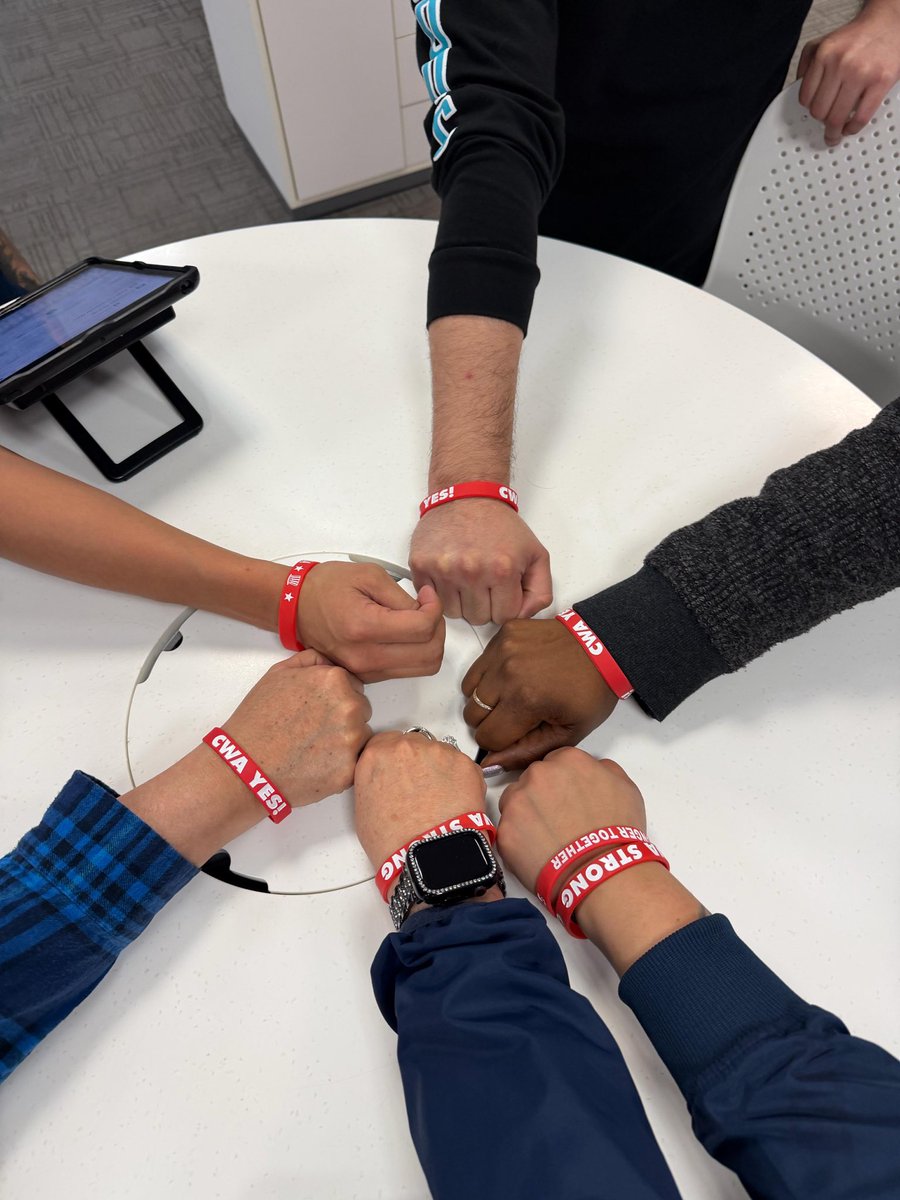 All in from CWA local 7708!! ✊🏿✊🏾✊🏽✊🏼✊🏻