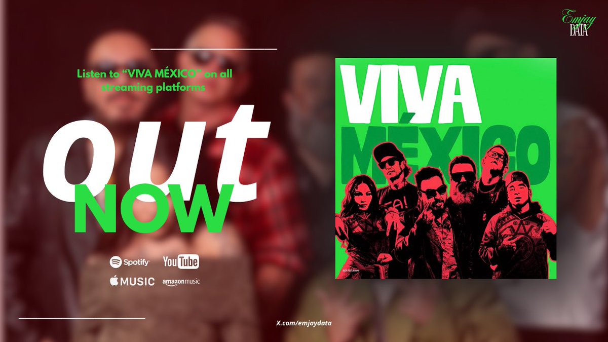 emjaydata's tweet image. “VIVA MÉXICO” la colaboración de EMJAY junto a @MolotovBanda y McDavo ya se encuentra disponible en todas las plataformas de música! 🇲🇽⚽️

Escucha aquí: open.spotify.com/album/4Gp4XjYD…