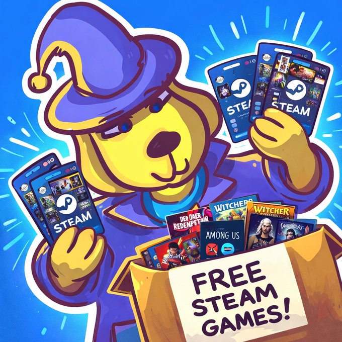 amagicmantv's tweet image. 5x Winners Steam Game Key Contest 🪄 

1⃣ Like &amp;amp; RT    
2⃣ Follow Me &amp;amp; @Wahgmi 🔔

Ends in 24 hours, good luck 🍀