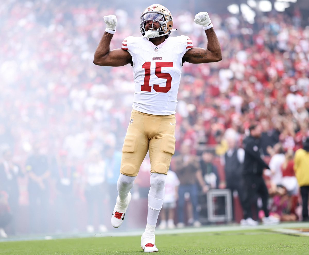 Coach_Yac's tweet image. Kyle Shanahan was asked if somebody hadn’t seen Jauan Jennings play before, how would he describe him to them:

“True competitor. JJ is one of the best competitors that I’ve ever been around and he’s one of the best receivers I’ve ever been around. Just in terms of how he plays…