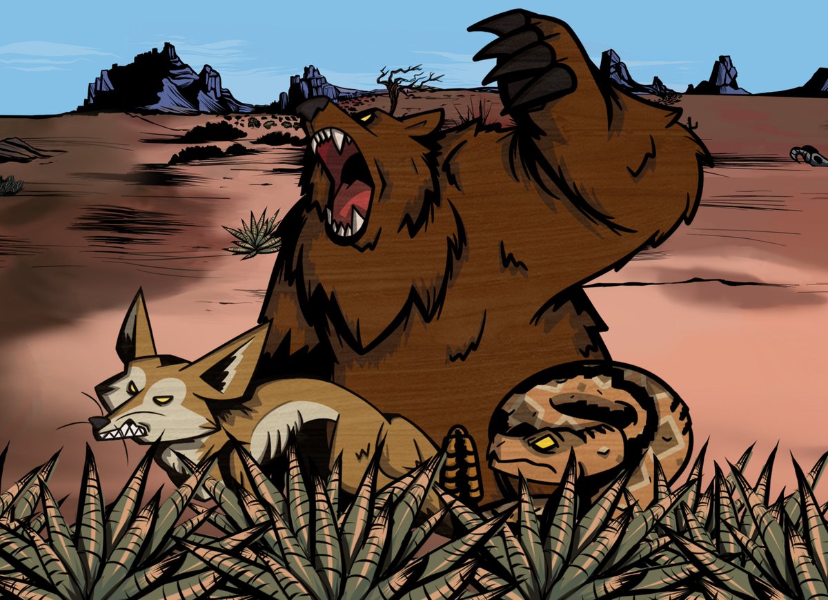 Roving bandits thirsty for blood and cash won't be your party's only problem on the trail. The wildlife itself will also pose a challenge on your wagon. Take down these varmints to receive meat, pelts, and a moment of respite from the stressors of the trail