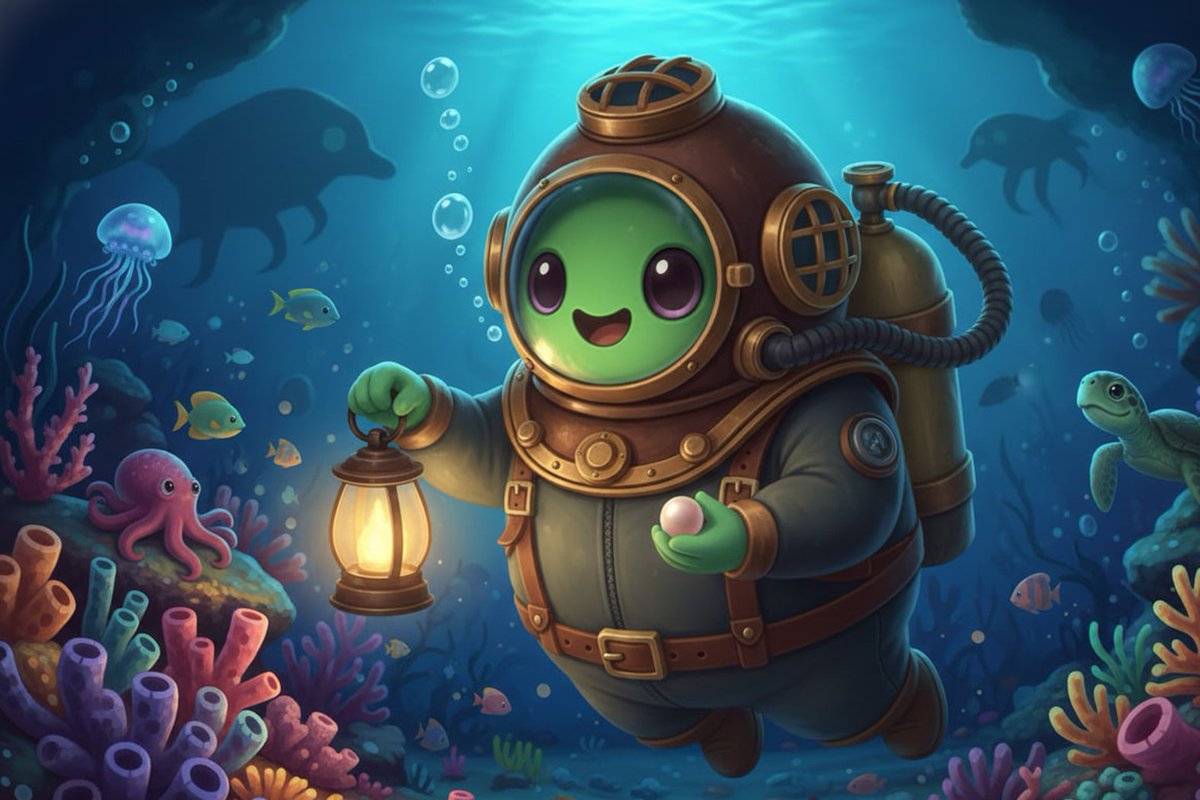 Blorbify's tweet photo. BLORB thought Earth was loud. Turns out, it whispers too. 🌊✨
A quiet dive, a warm light, and one tiny treasure found along the way.
Maybe doing nothing is how you notice everything.

#BLORB https://t.co/AYZC1wx2Kx