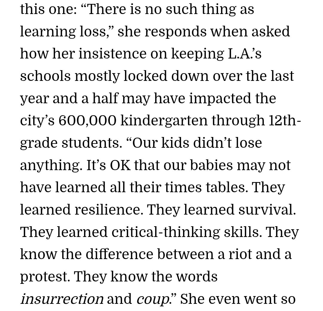 colorblindk1d's tweet photo. The head of all LA Teachers literally said that kids don't need to learn math because it's more important for them to be leftwing political activists.

It's horrifying. https://t.co/mkeHhYGJoA