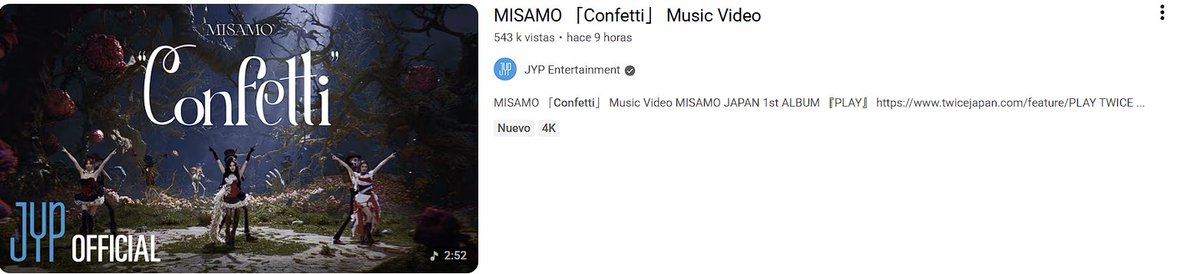 misamostreams's tweet photo. #MISAMO's "Confetti" M/V has surpassed 540,000+ views and 110k likes in 9 hours and 45 minutes!

🚨EVERYONE PANIC STREAMING NOW! GOAL IS 2M views IN 24 HOURS🚨❗ https://t.co/spPjoUgL4u