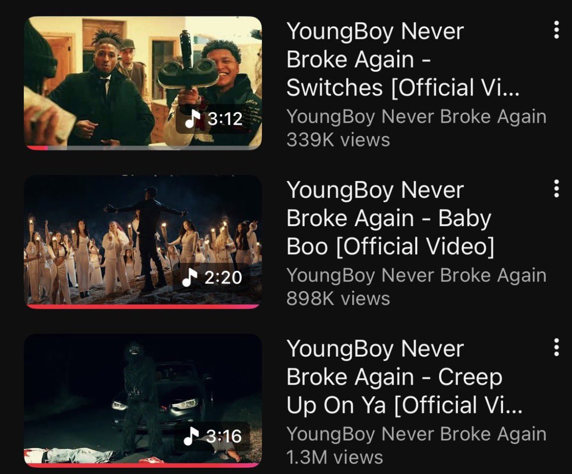 OfficiallyJRod's tweet photo. We finally got the 3 music videos NBA YoungBoy promised us😭😭 https://t.co/gnRPmAiniH