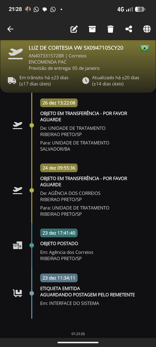 irafassauro's tweet photo. @correiosBR me explica pq o serviço de vocês é tão ineficiente? A encomenda era para vim dia 05 hoje é 15. Minhas compras do Aliexpress que comprei depois já chegou e a de vocês aí vagando... Tem que privatizar msm https://t.co/Wrnl8V9huk