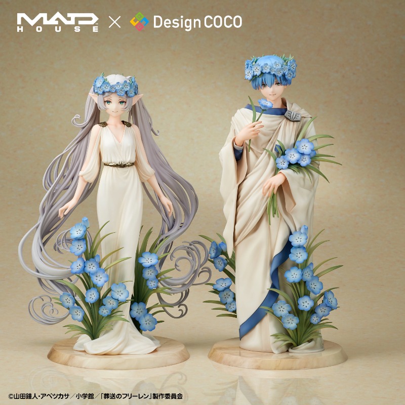 designcoco_t's tweet photo. ／
締切せまる！
＼
『マッドハウス × デザインココ 葬送のフリーレン フリーレン&amp;ヒンメル - Art Nouveau Style - 1/7フィギュア』の予約締切は4/2です！

COCOストアでのセット購入特典で、表情差し替えパーツがついてくる！

☆完全受注生産☆
予約締切：4/2
詳細は画像をタップしてご覧ください👇