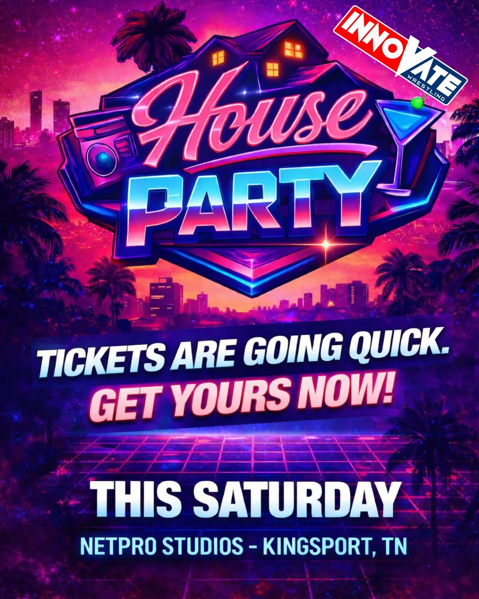 innovatepw's tweet photo. 🚨 Tickets are going QUICK!

House Party is THIS SATURDAY at NetPro Studios in Kingsport, TN.

Don’t wait. Don’t risk missing it.

🎟️ Get yours now - https://t.co/jaP3dR82YW https://t.co/FcsoQD155H