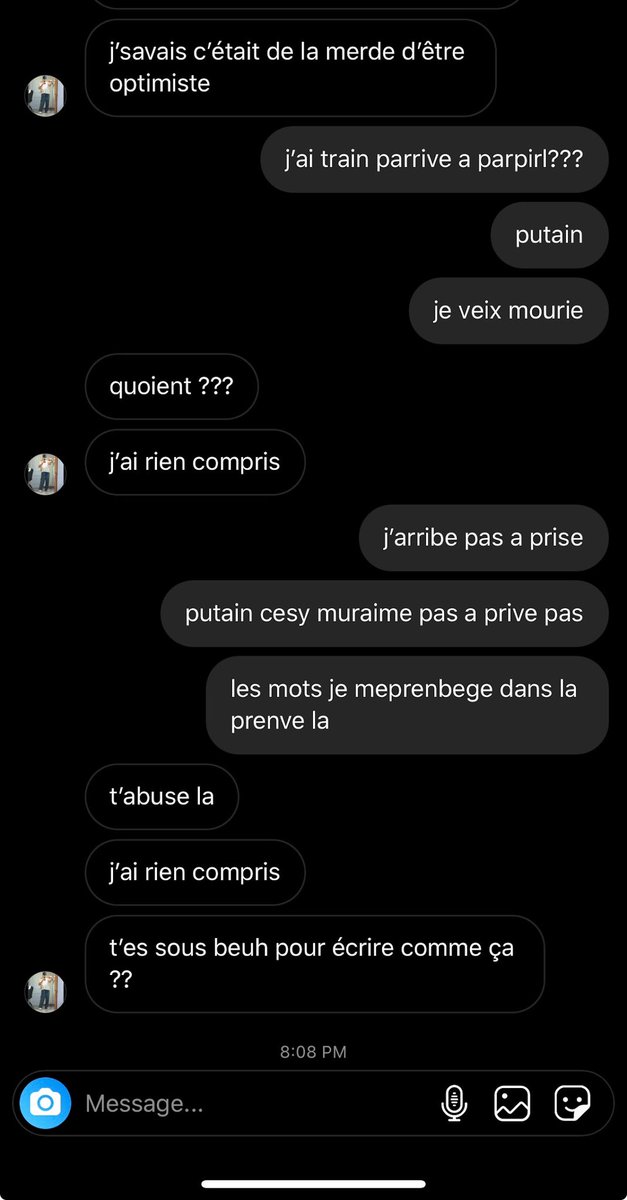 l0v3milfs's tweet image. le fait que quand t’as une aphasie ça soit pas uniquement à l’oral, et que par messages t’arrives pas à t’exprimer non plus c’est tlmt??? genre les screens me paraissent tjrs FOU pcq dans ma tete jessayais de dire un truc mais IMPOSSIBLE