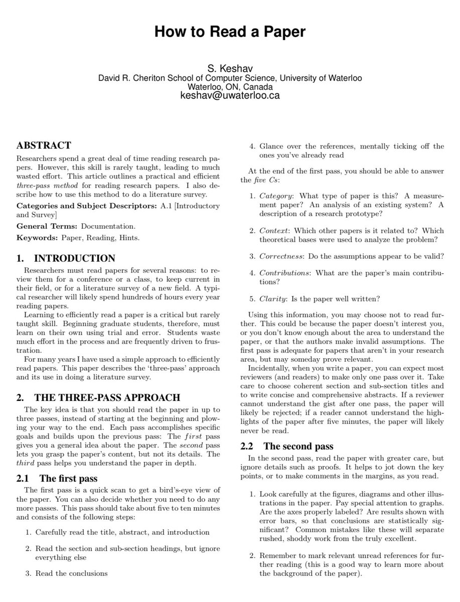 SciencNews's tweet image. How to Read a Paper
