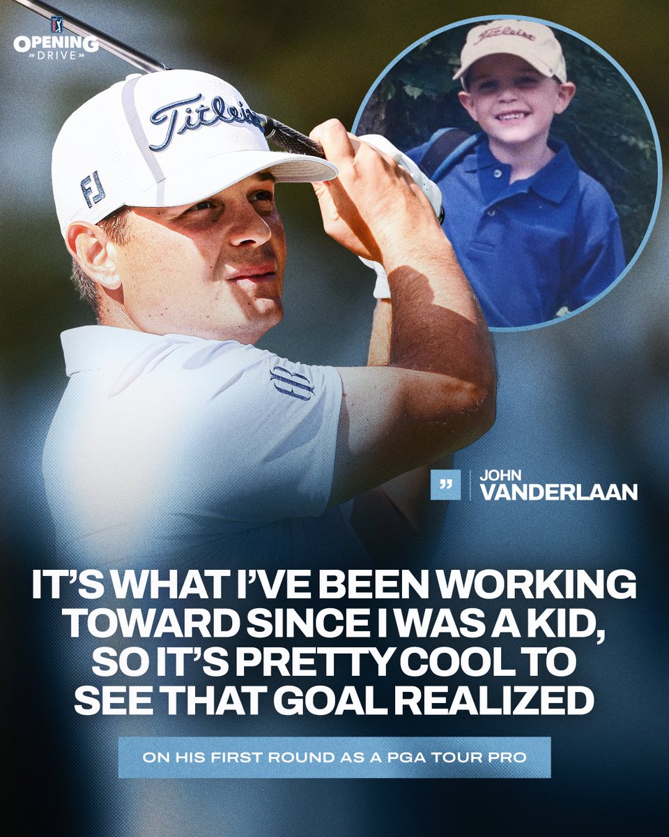 PGA TOUR rookie John VanDerLaan grew up in Connecticut, played Division II college golf, turned pro in 2018, and secured his first TOUR card on the final day of the 2025 <a href="/KornFerryTour/">Korn Ferry Tour</a> season. 

In his first round as a PGA TOUR member, he battled back from two early bogeys