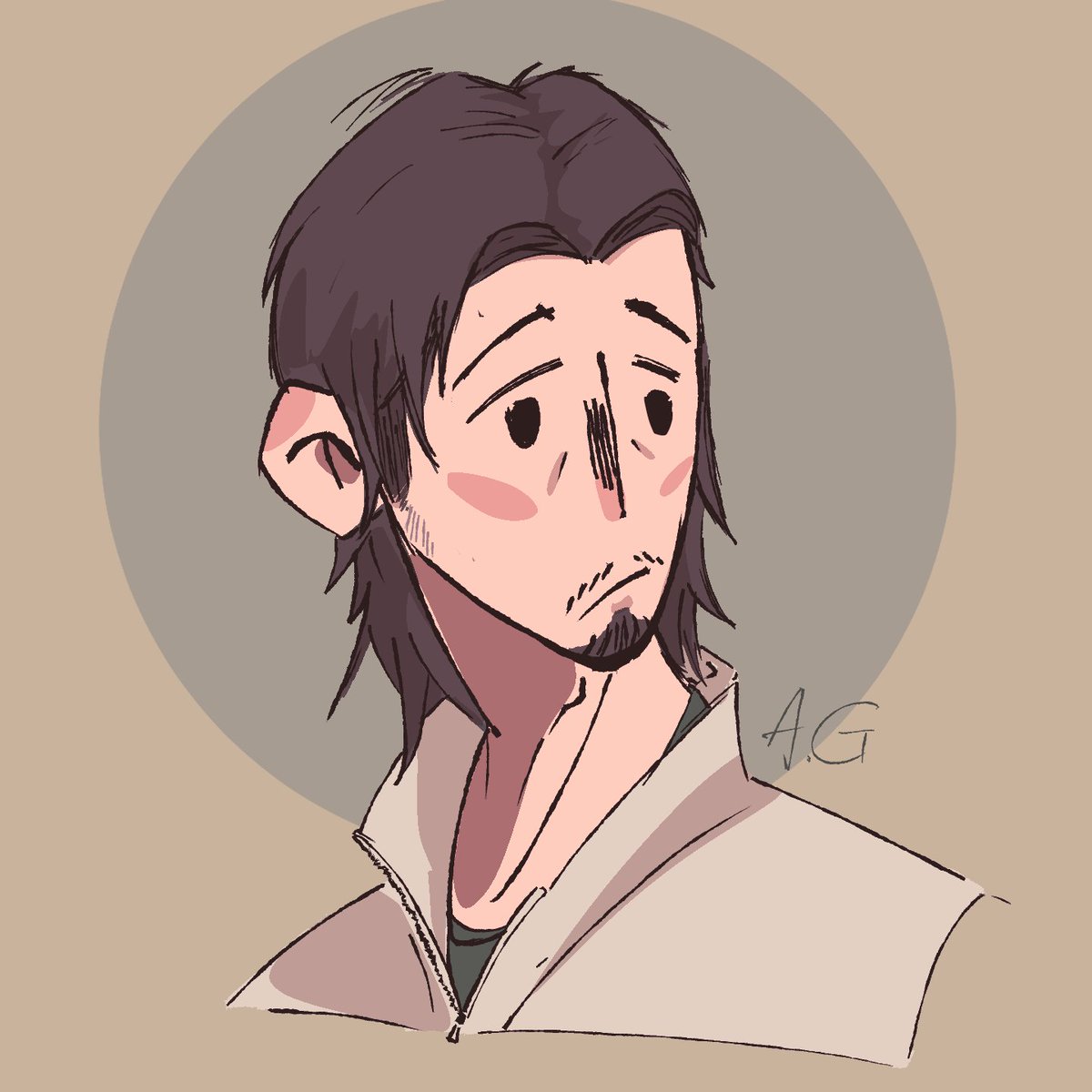 Quick doodle to break the nearly year-long art block

#art #selfportrait