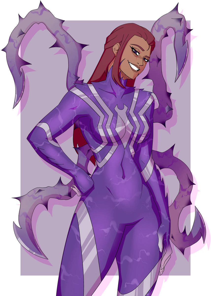 Commission for <a href="/etherschooner/">Obsidious 💙💛</a> of their Spider!
Thank you so much for commissioning!!

#SpiderSona #CommissionArt #Art