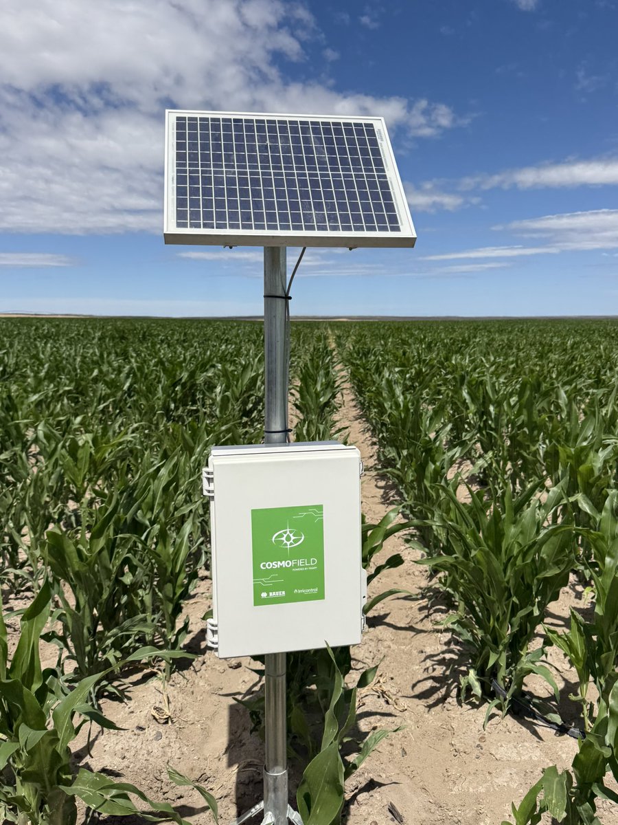 Instalamos sonda p medir humedad de suelo y programar el riego. Detecta las variaciones en los neutrones q llegan del espacio e interactúan c el hidrógeno del agua en el suelo. Puede cubrir áreas de entre 5 y 10 has. con un solo sensor. A evaluar funcionamiento!💦🌽💪🏻#rioNegro