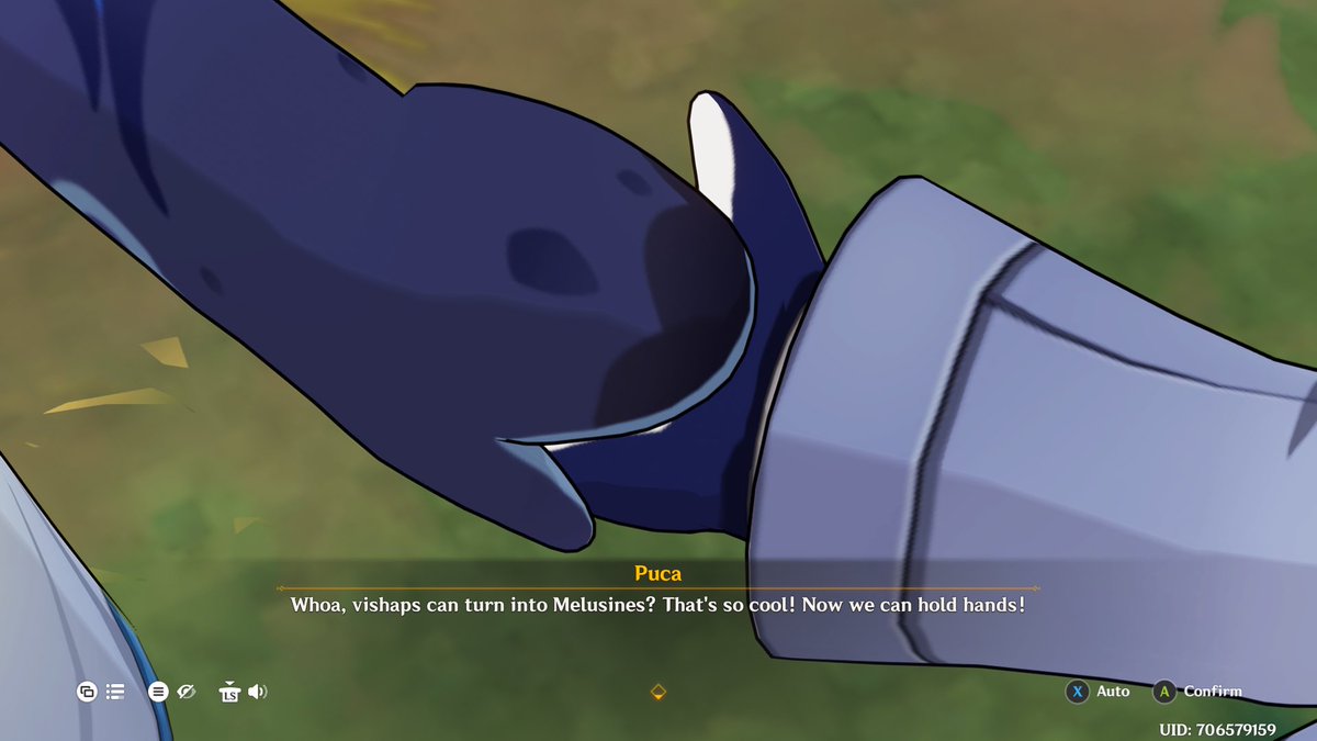 Now that I have your attention, genshin friends, I have a request~

I need art of pahsiv and puca holding hands and skipping into the sunset or something, they’re so cute💕 I love melusines✨