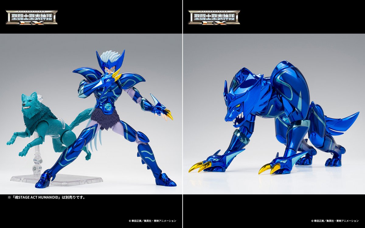 t_features's tweet image. 『#聖闘士星矢』より
「聖闘士聖衣神話EX イプシロン星アリオトフェンリル」が魂ウェブ商店にて受注開始！
🛒ご予約は→ p-bandai.jp/item/item-1000…

腰蓑は軟質パーツを採用、豊富な交換用表情パーツ・交換用手首パーツに加え、相棒の「ギング」は初の可動フィギュアとなって登場！
#seiya