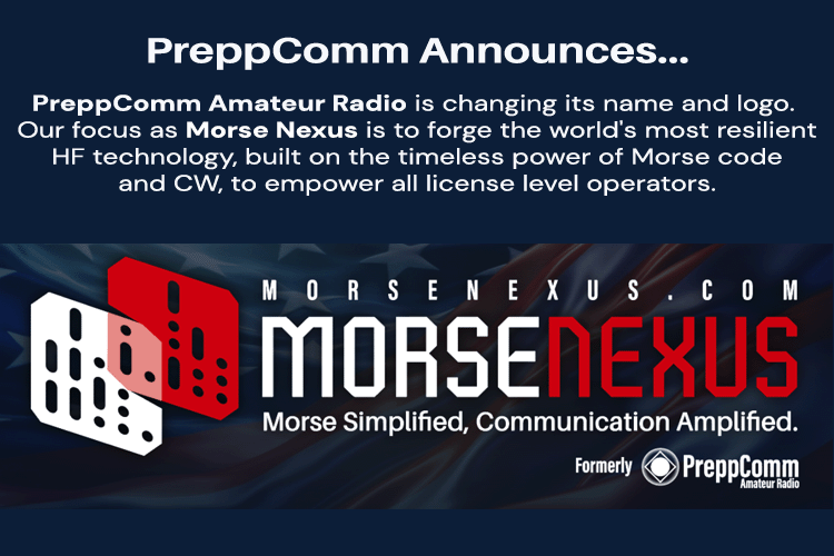 CommPrepp's tweet photo. PreppComm Amateur Radio is changing its name and logo.Our focus as Morse Nexus is to forge the world's most resilient HF technology, built on the timeless power of Morse code and CW, to empower all license level operators. #morsecode #amateurradio #hamradio https://t.co/DlTuOOzOFm