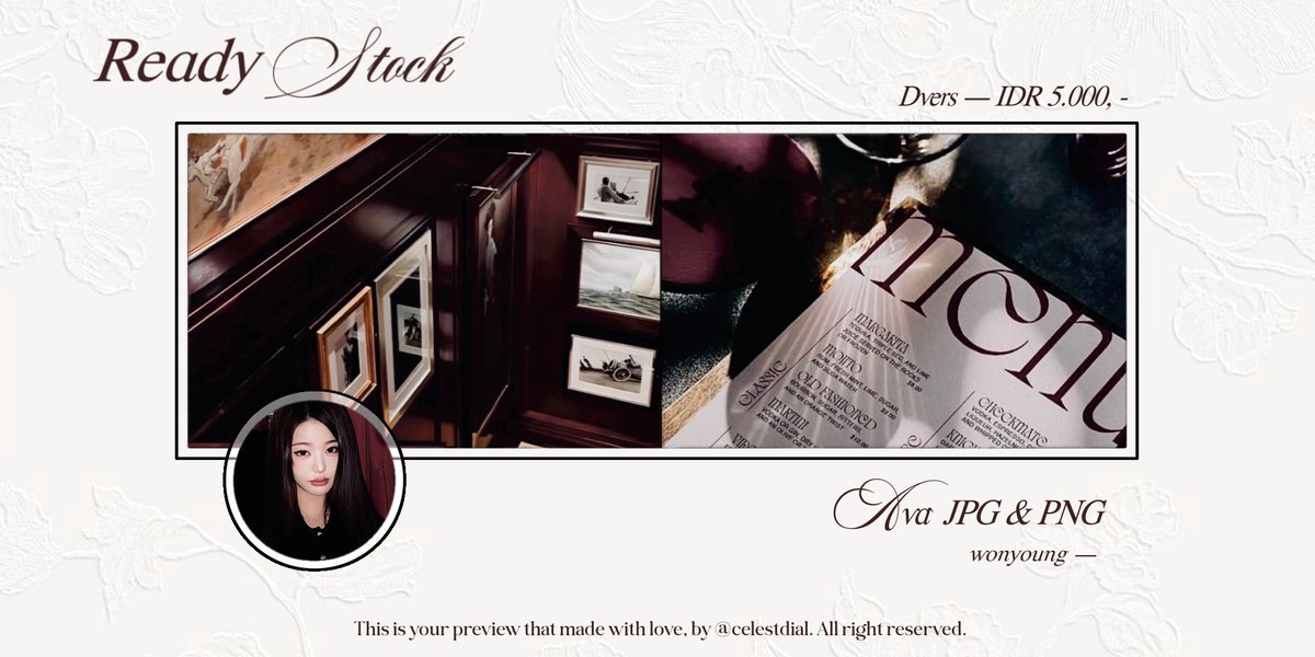 celestdial's tweet image. Help repost? Thank you, Love. 

Wonyoung Layout collection freshly released with 8 designs — avatars in JPNG. Hit my direct message via X or telegram to grab yours! ♥︎ 

#zonauang