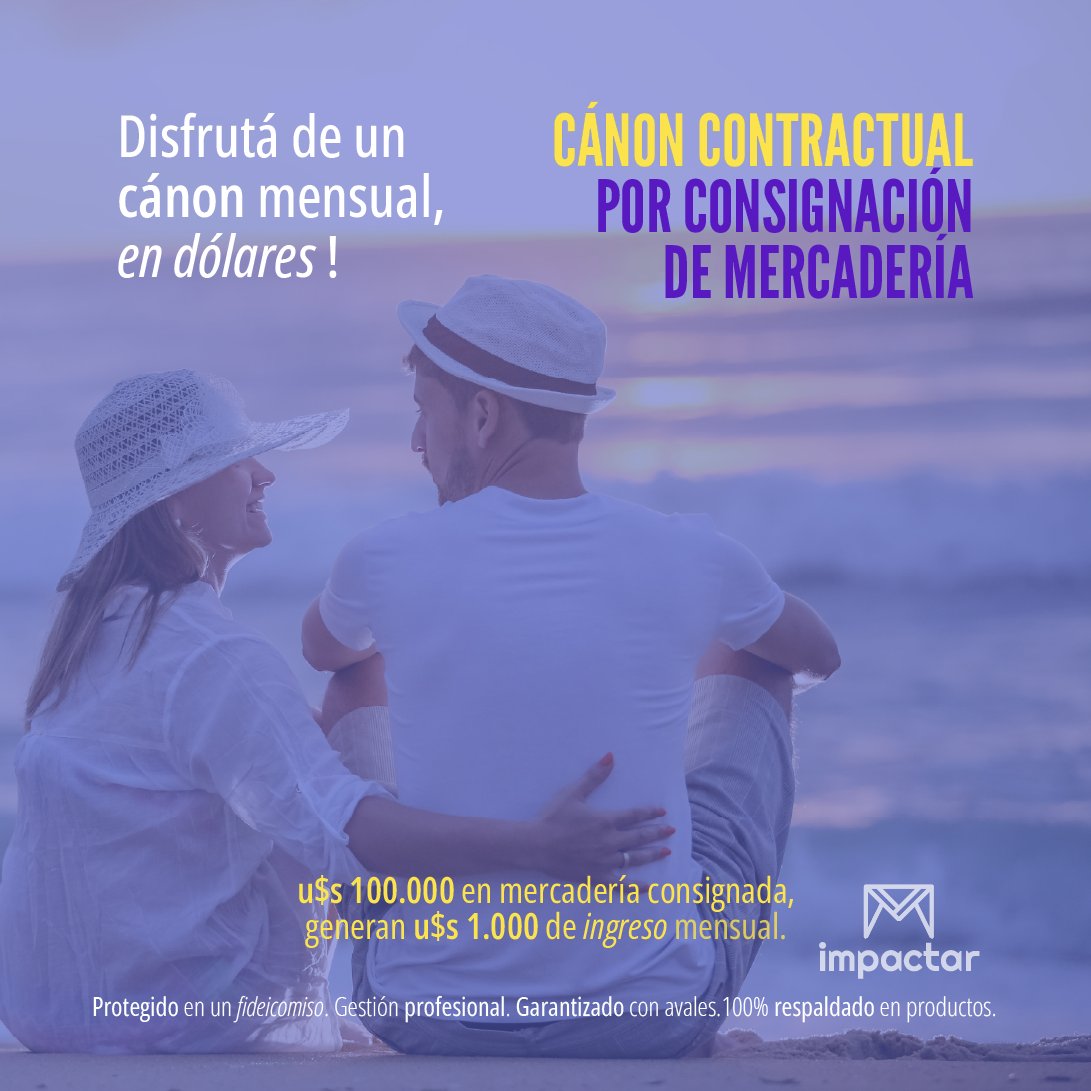 ImpactarArg's tweet image. Generá un ingreso mensual en dólares, consignando mercaderías a distribuidores de descartables.

100% respaldado en productos, protegido en un fideicomiso y cumplimiento garantizado, con seguro de caución, echeqs y avales.

impactar.info