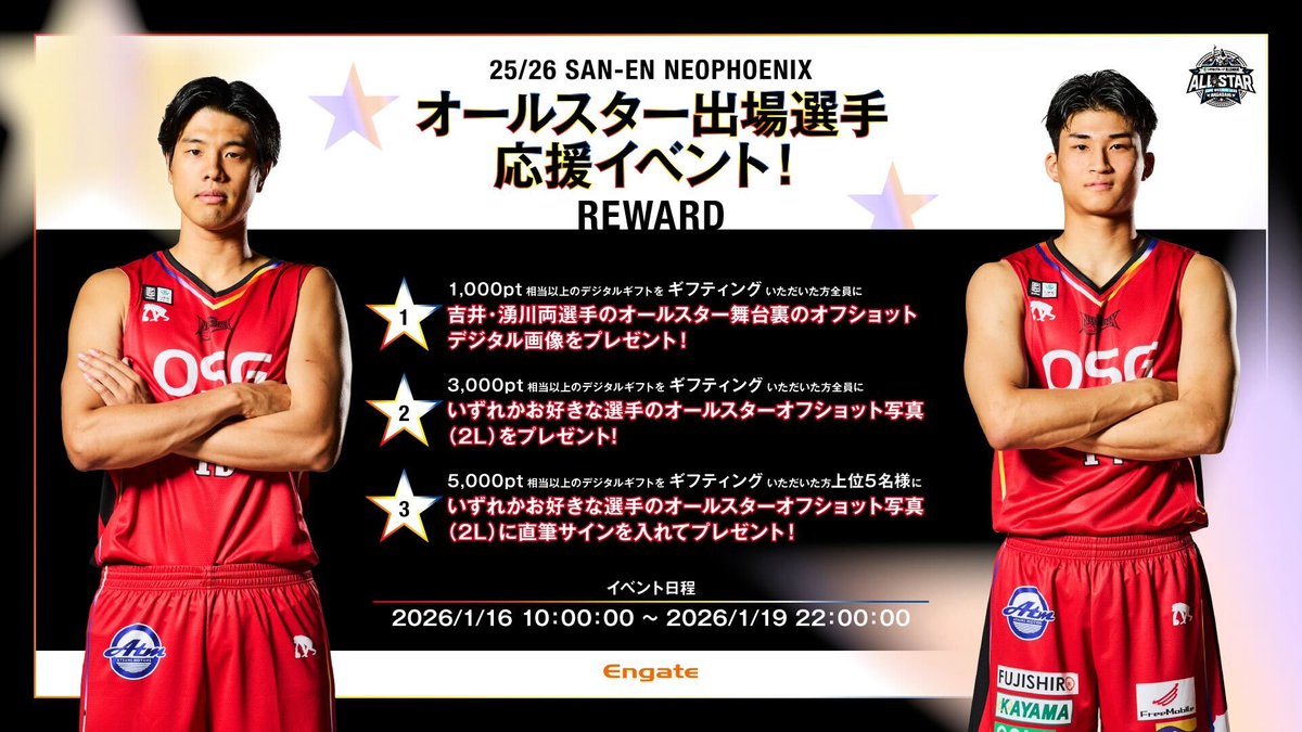 三遠ネオフェニックス オールスター出場選手応援イベント