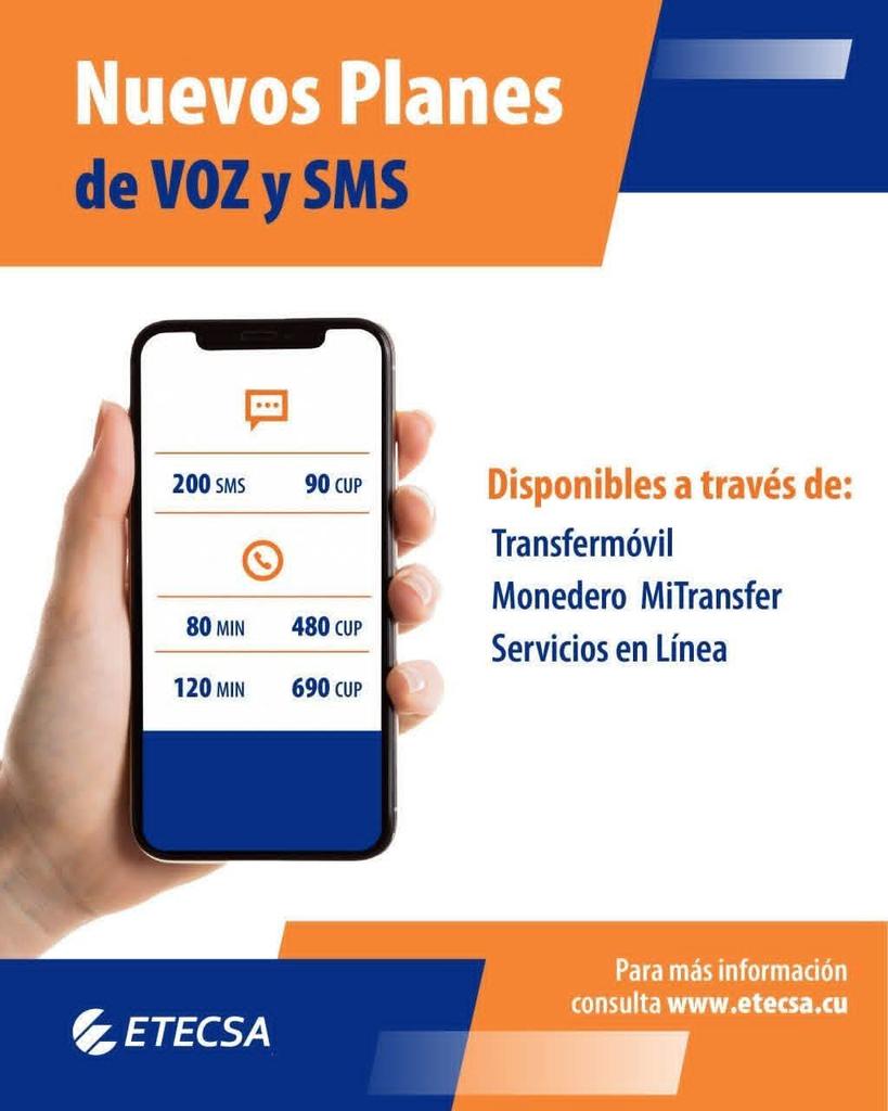 📢 Puedes acceder a los nuevos planes de Voz y SMS desde 👇
✅#Transfermóvill,
✅#ServiciosEnLínea,
✅o el #MonederoMiTransfer

Gestiona tus servicios de manera fácil, rápida y desde tu celular📲 🏠