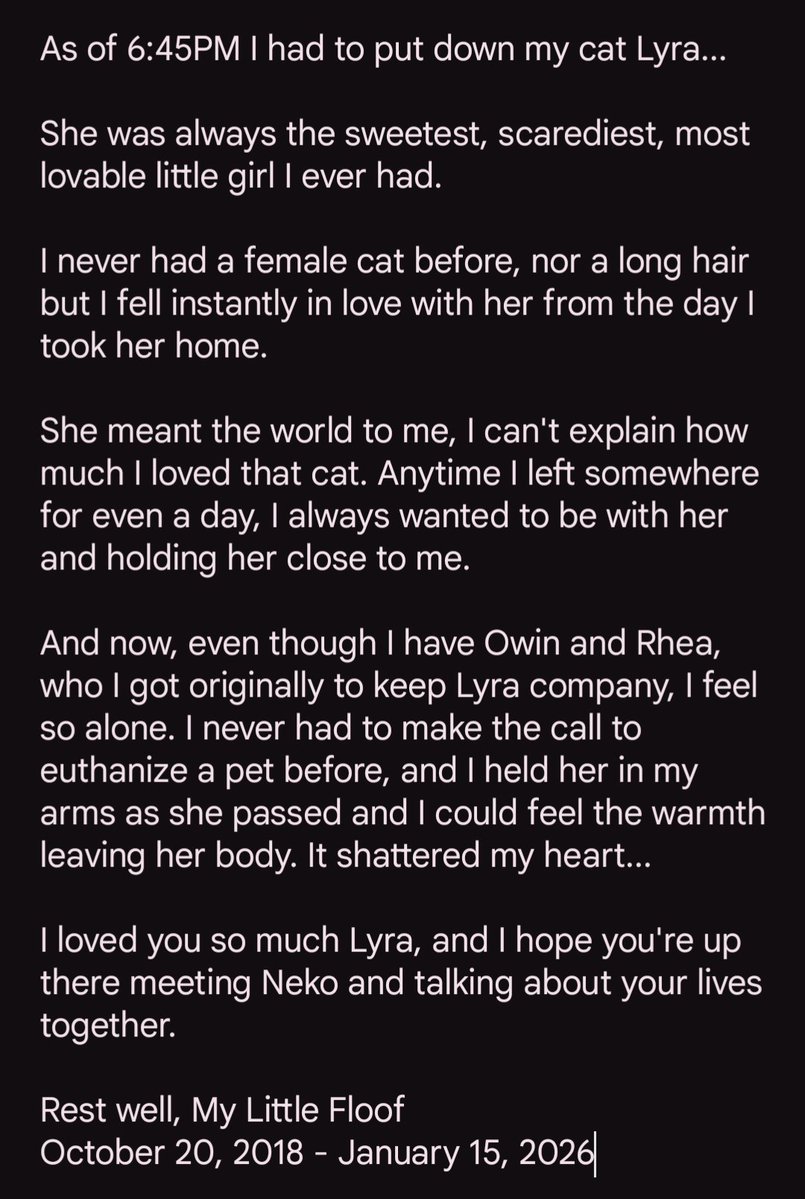 Lithebunni's tweet image. TW: Pet Death