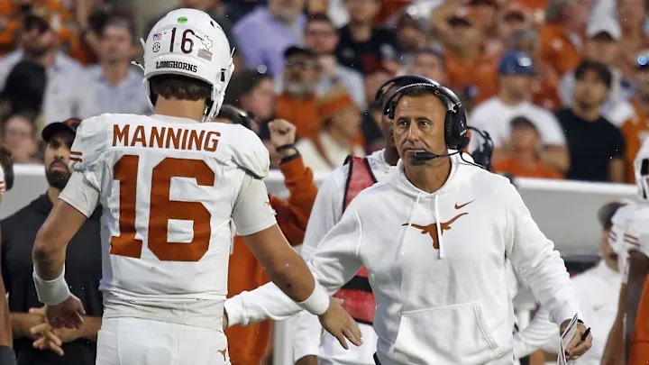 Texas’ Projected Offense in 2026:

QB: Arch Manning
RB1: Hollywood Smothers* (#3 RB)
RB2: Raleek Brown* (#4 RB)
WR1: Cam Coleman* (#1 WR)
WR2: Ryan Wingo (5 ⭐️)
WR3: Emmett Mosley
TE: Michael Masunas* (#19 TE)
LT: Trevor Goosby (83.9 PFF)
LG: Dylan Sikorski* (#110 IOL)
C: Connor