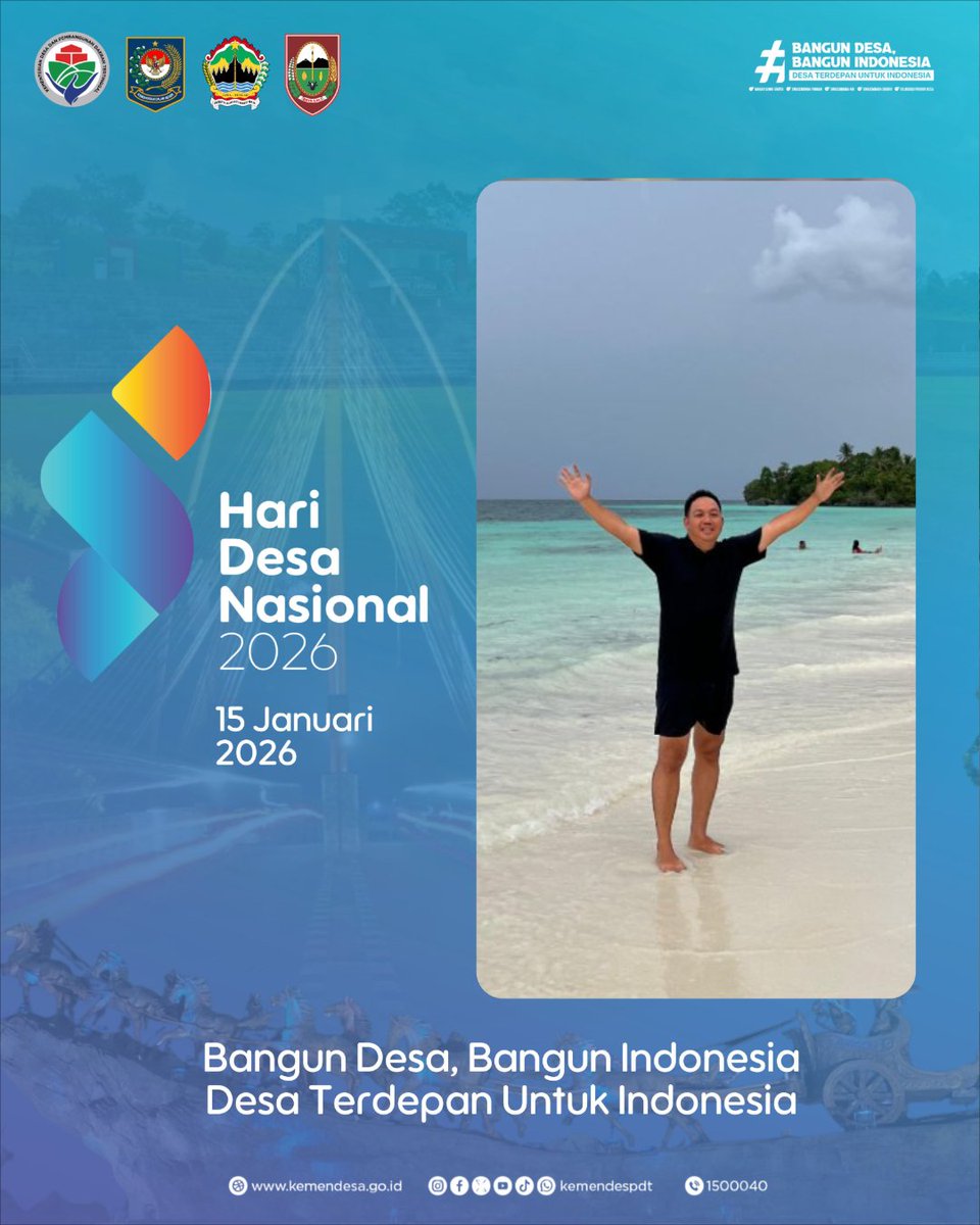 MohFadlanR's tweet photo. BANGUN DESA BANGUN INDONESIA 
Desa Terdepan Untuk  Indonesia
HDN2026 

@Prabowo Subianto
@Gibran Rakabuming 
@Yandri Susanto 
@Ariza Patria 
@Kementerian Desa dan Pembangunan Daerah Tertinggal
@DesaPesonaNusantara 
@Bpsdm Kemendesa 
#HDN2026 https://t.co/wwv7KRd7N1