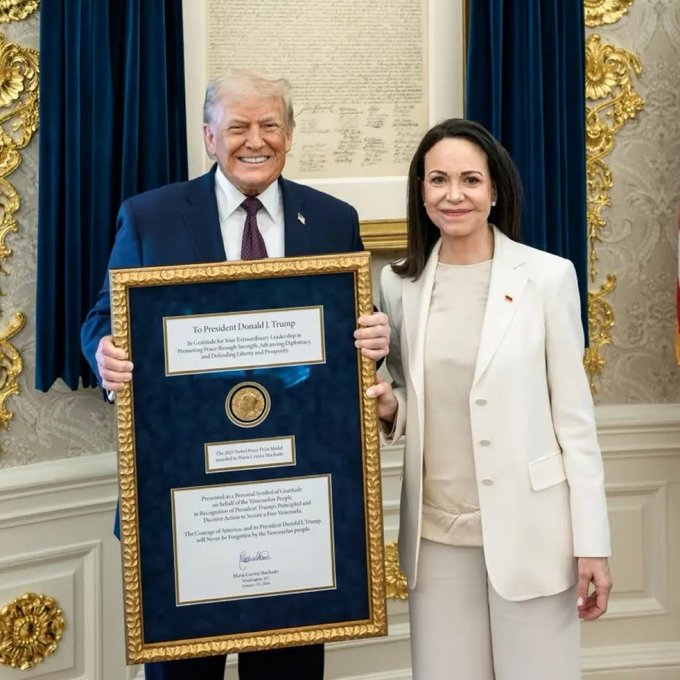 Watching Trump hold a Nobel Peace Prize medal while sounding like a war guy just feels off 💔🎤. As an Adele fan, peace should be quiet, honest, and real—not a photo op. You can’t sing about love while beating the war drums.#AdeleFans #PeaceNotPerformance #LoveOverWar 🎶🕊️