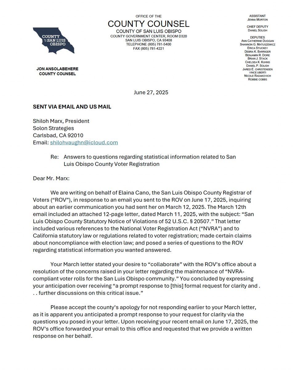 Shilohmarx's tweet image. I used @grok to file a lawsuit against San Luis Opibso for not providing voter data.

3 days after the lawsuit they gave me the records and appoligized lol

Grok changed the game 🤝🏼🇺🇸