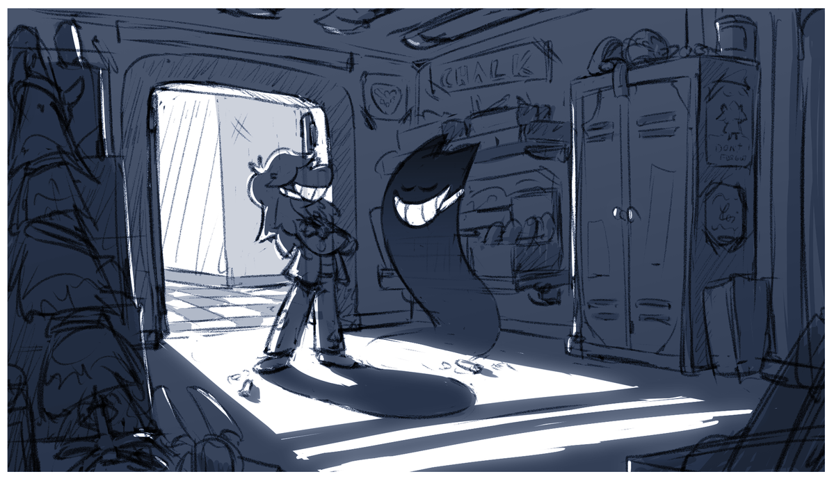 YoshoYamamoto's tweet image. Two friends, smoking chalk #deltarune