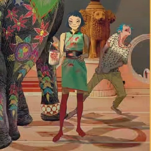 I JUST REALIZED 2D'S FEET GOT STEPPED BY RHE ELEPHANT LMAO