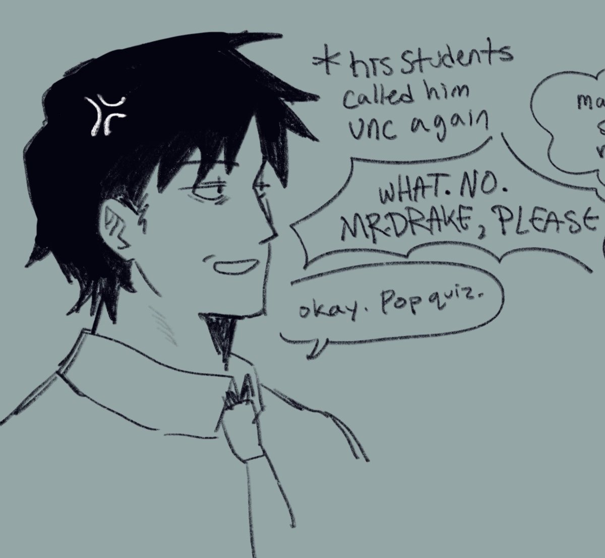 zephrysdotcom's tweet image. tim drake as an evil chem teacher