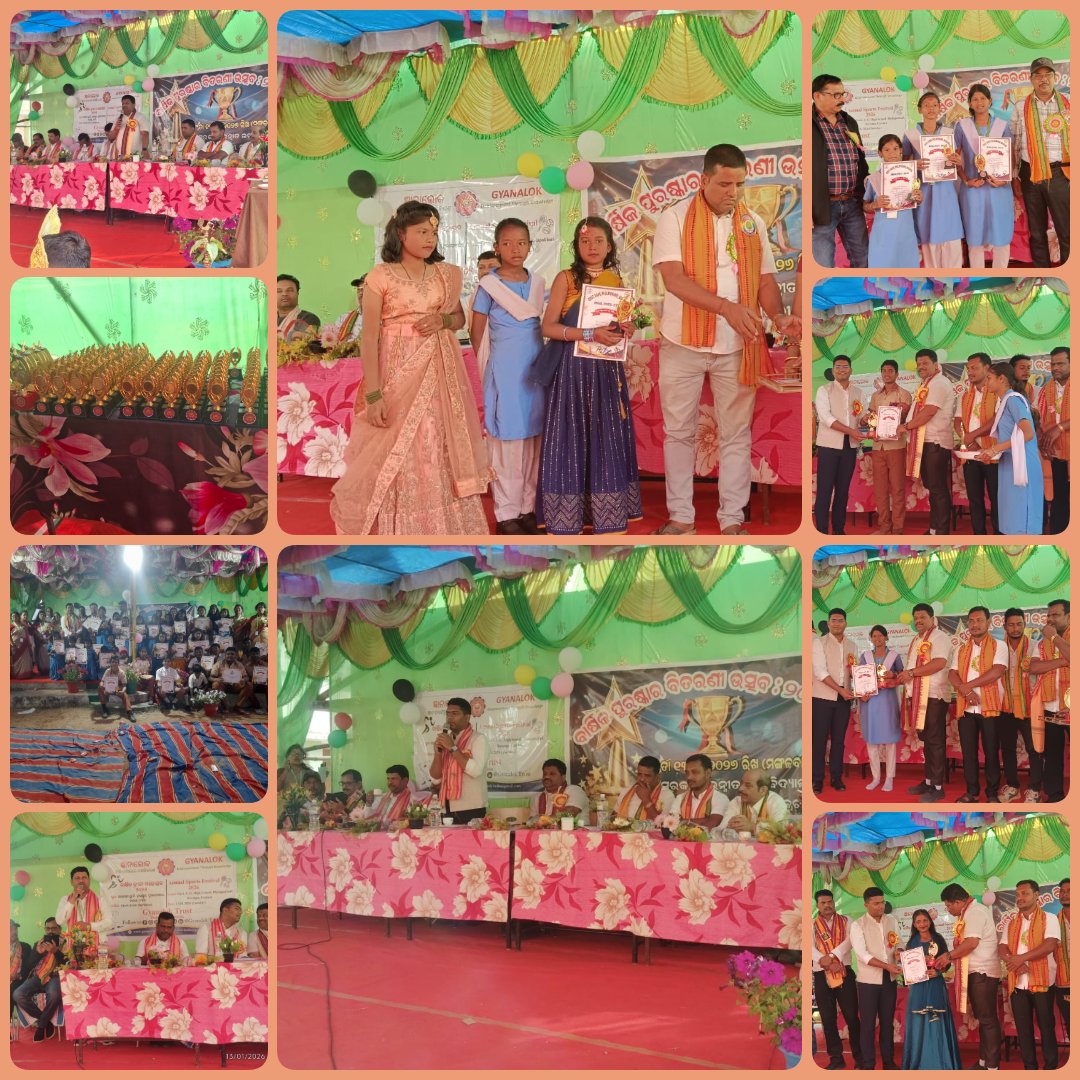 GyanalokThrough's tweet photo. Annual Sports Festival and Award Ceremony Organized by Gyanalok Trust
The Annual Sports Festival and Award Ceremony, organized by Gyanalok Trust, took place on Tuesday, January 13, 2026, at Government U.G. High School, Phulapokhari, Baranga, Cuttack. https://t.co/Dx2vr0xgoW